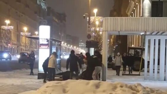 
В центре Москвы на Маяковке лошадь погибла от удара током    