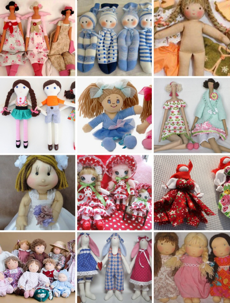 Куклы своими руками из ткани с выкройками